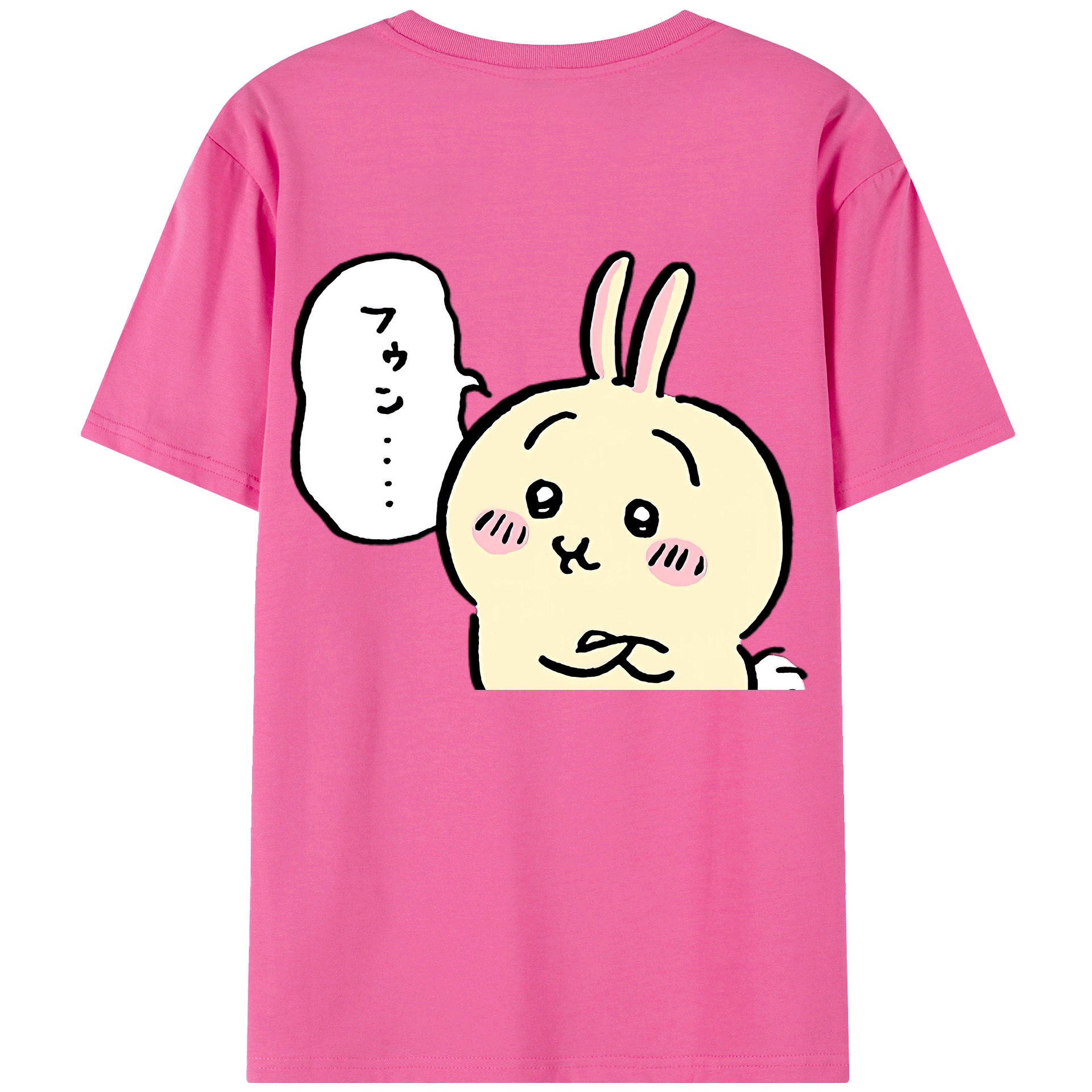 （画像用） ちいかわ うさぎ Chii-kawa usagi レディース半袖Tシャツ(バックプリント)